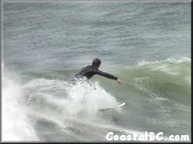 Start between the bottom and the middle of the wave