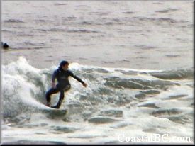 pressure from your back foot turns you up the wave