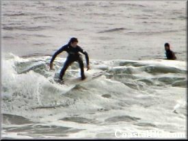 pressure on the toe side edge of your front foot